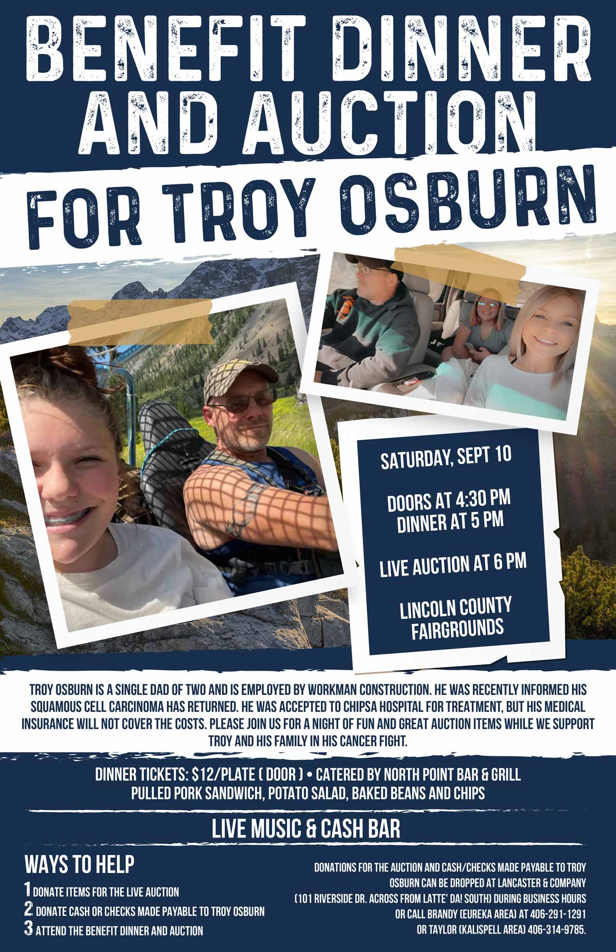 Troy Osburn Benefit Poster